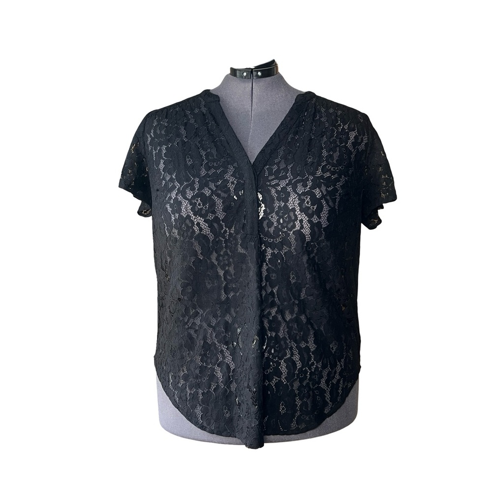 Torrid Harper Lace Short Sleeve Blouse (Size 0)